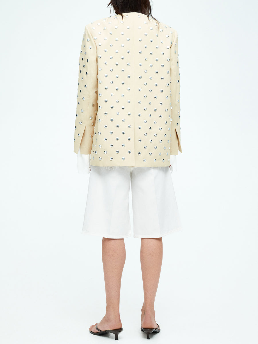 Studded Simple Oversized Blazer