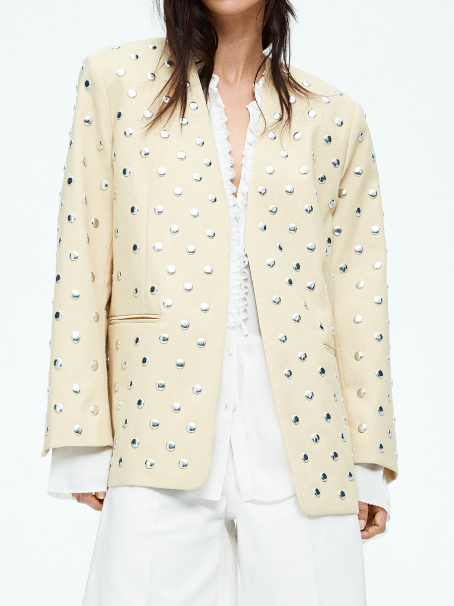 Studded Simple Oversized Blazer